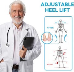 Soft Gel Heel Lift Inserts – Customizable 3-Layer Design for Superior Relief