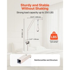 Trapeze Bar for Bed Mobility 250LBS Bed Trapeze with Clamps & Metal Chain