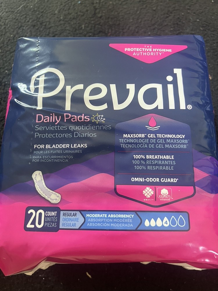 Prevail Daily Pads 20 Count Package