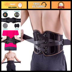 Adjustable Lumbar Support Brace for Lower Back Pain Relief – Sciatica, Herniated
