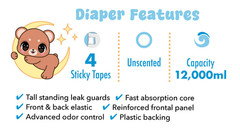 Open Box/Rearz Lunar Cub/Med Adult Diapers/Sample Pack of 2/LOW SHIPPING!