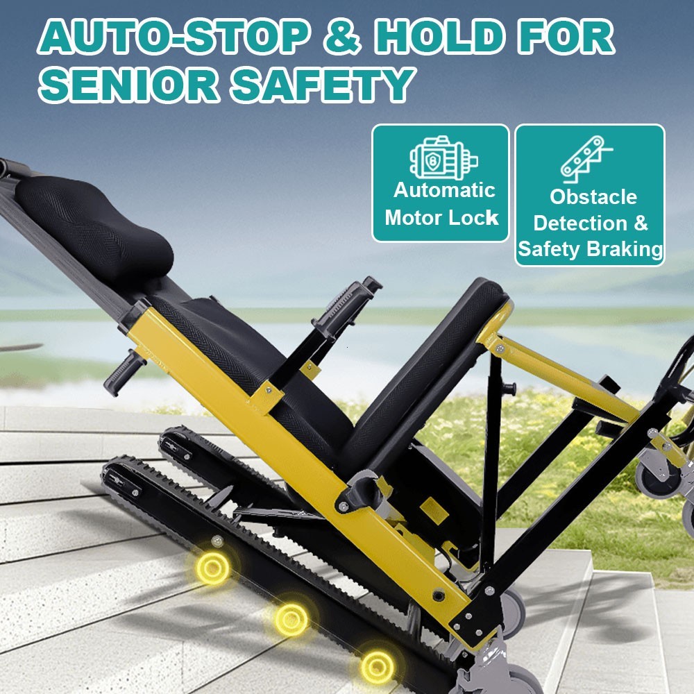 Irtme Foldable Stair Climbing Wheelchair, Electric Mobile Stair Lifts Chair