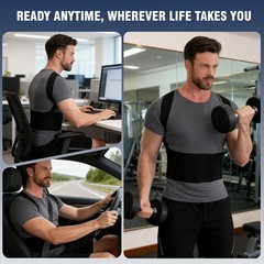 Men Women Posture Corrector Pain Relief Support Full Back Shoulder Brace Belt