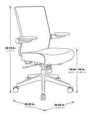 Space Seating 867 Series Adjustable Black Fabric Seat With Silver Nylon Base