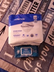 Attends Underwear Incontinence Pants M Extra Heavy 20 Ct Latex-Free Odor White