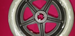WALKP0011 – NEW Dark Grey 8” x 1 ½” Grooved Caster Wheel w/ black 5-spoke hub