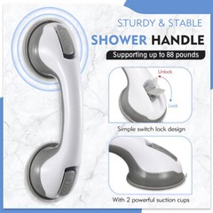 Grip Suction Cup Handle Bath Tub Bathroom Shower Grab Bar Hand Rail For Elder