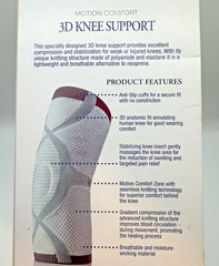 FLA Orthopedics ProLite Motion Comfort 3D Knee Support White XX Small Anti Slip