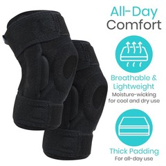 Vive Hinged Knee Brace (2 Pack) – Relieves ACL, MCL, Meniscus Small, Black