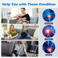 Electric Heated Shoulder 3 In1 Massager Brace with Vibration Joint Pain Relief