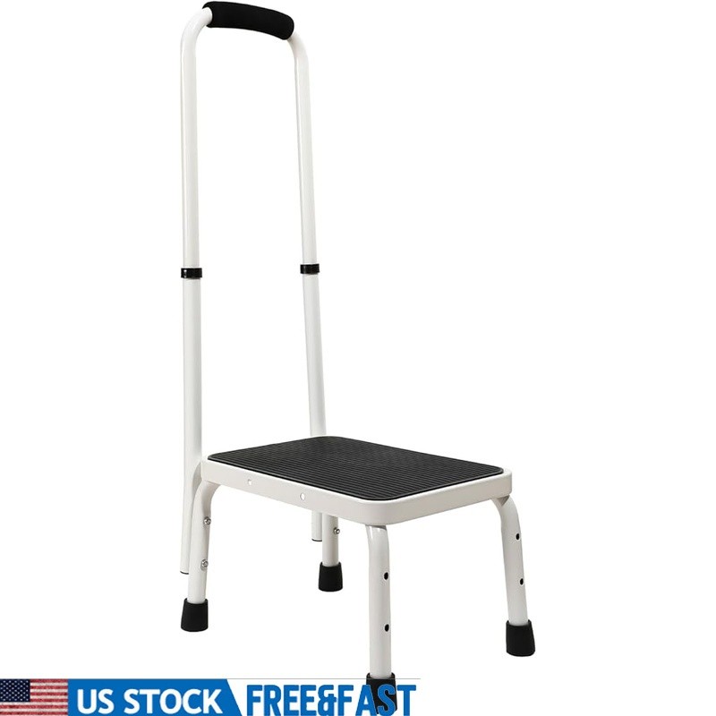 Elderly Step Stool W/ Handle Non-Slip Durable Portable Heavy Duty Medical Aid US