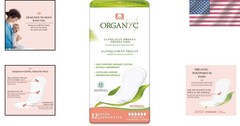 Unscented Organic Cotton Postpartum Pads – Comfort & Leak Protection, 12 Count