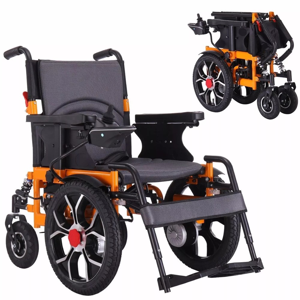 Foldable Electric Wheelchair for Adults, 15Miles Travel Distance, 12AH Battery