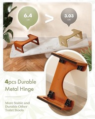 Bamboo Toilet Stool for Adults – 7 Inches Squat Step