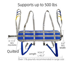 Large Full Body Lift Sling Patient Walking Standing Aid Adjustable Waist Range