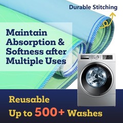 2 PCS Washable Positioning Bed Pad 8 Handle 34×52 Inch Waterproof Reusable