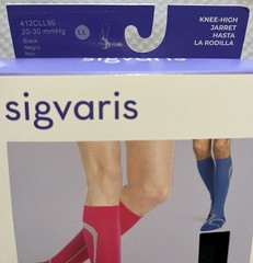 NWT Sigvaris 20-30mm Women’s Knee High Compression Socks Size Large Long In Box