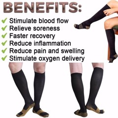 Copper Infused Compression Socks 20-30mmHg Pain Relief For Mens Womens Sport