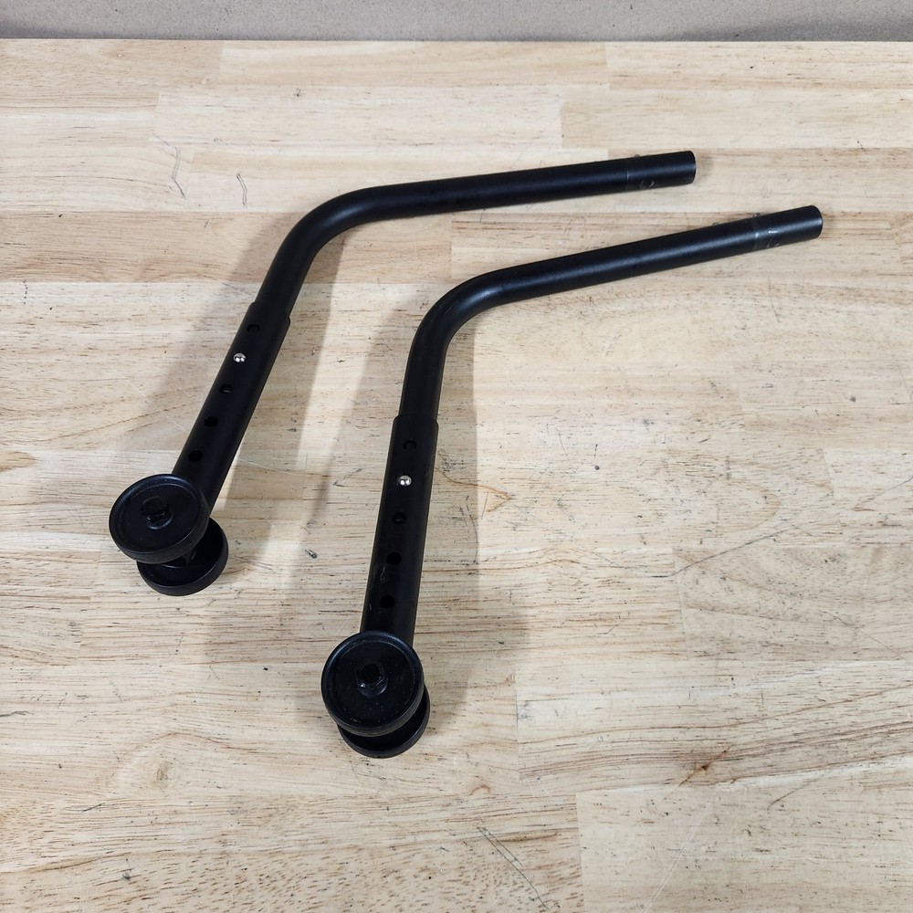 Pair Ki Mobility Liberty FT Wheelchair Anti-Tips TIPPERS Bars Wheels Black