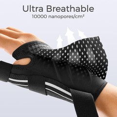 FREETOO Thumb Brace Support Right Hand or S/M – Fit both hands, White / Black