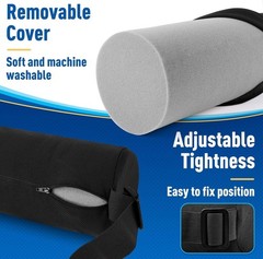 Cylindrical Back Support Pillow – Washable Memory Foam for Office & Travel