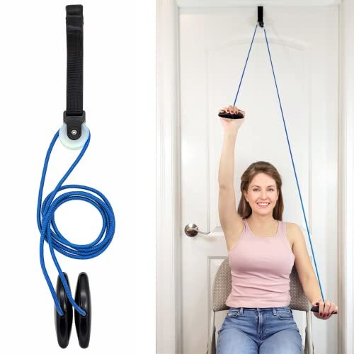 LiftAid Shoulder Pulley for Physical Therapy with Exercise Guide – Blue