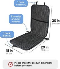 Cool 3D Air Mesh Car Seat Cushion Pad 41x15in Black for Car Office Wheelchair