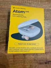Audien Atom One Rechargeable OTC Hearing Aids Wireless Small Hearing Device Buds