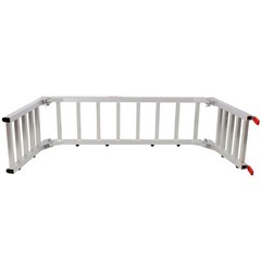 Silver 1400LB Aluminum Ramp Pair 2in1 Tailgate Extender ATV Mower Motorcycle