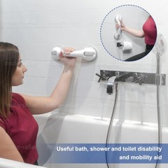 12inch Shower Handle Strong Hold Suction Cup Grab Bars Safety Hand Rai Bathroom