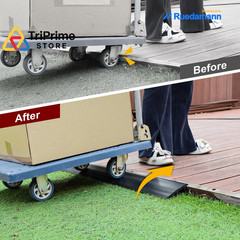 Ruedamann 3.3 Ft Threshold Transition Strip, 1 1/5″~1 2/5″ Rise FT, Black