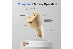 Pair Rechargeable Digital Invisible Hearing Aids Sound Voice Amplifier Mini ITE
