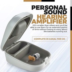 Invisible Digital Hearing Amplifier – CIC Mini Sound Enhancer, Left Ear, Black
