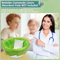 Commode Liners For Bedside Commode Vanilla Disposable Bags 100pcs Universal Fit