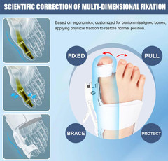 Adjustable Bunion Corrector Toe Straightener Hallux Valgus Splint Brace Left Rig