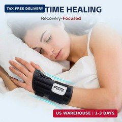 FEATOL 2 Pack Carpal Tunnel Wrist Brace For Work With Wrist Splint, 6.5“ Hand B