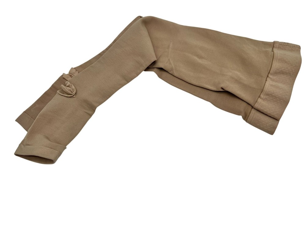 Unisex Compression Leg Stockings Size 24/20 Beige Open Stretchable Knit Support