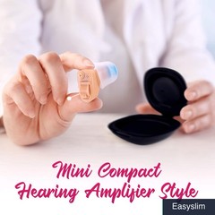 Wireless In-Ear Hearing Amplifier Device Beige Noise Reduction 110dB