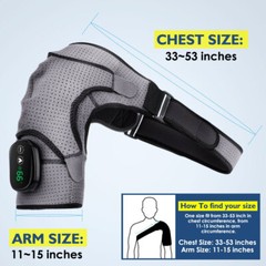 Electric Heated Knee Shoulder Brace Wrap Elbow Vibration Massager Pain Relief US
