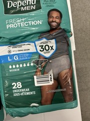 56 Count Depend Men’s Large Incontinence Underwear Maximum Protection