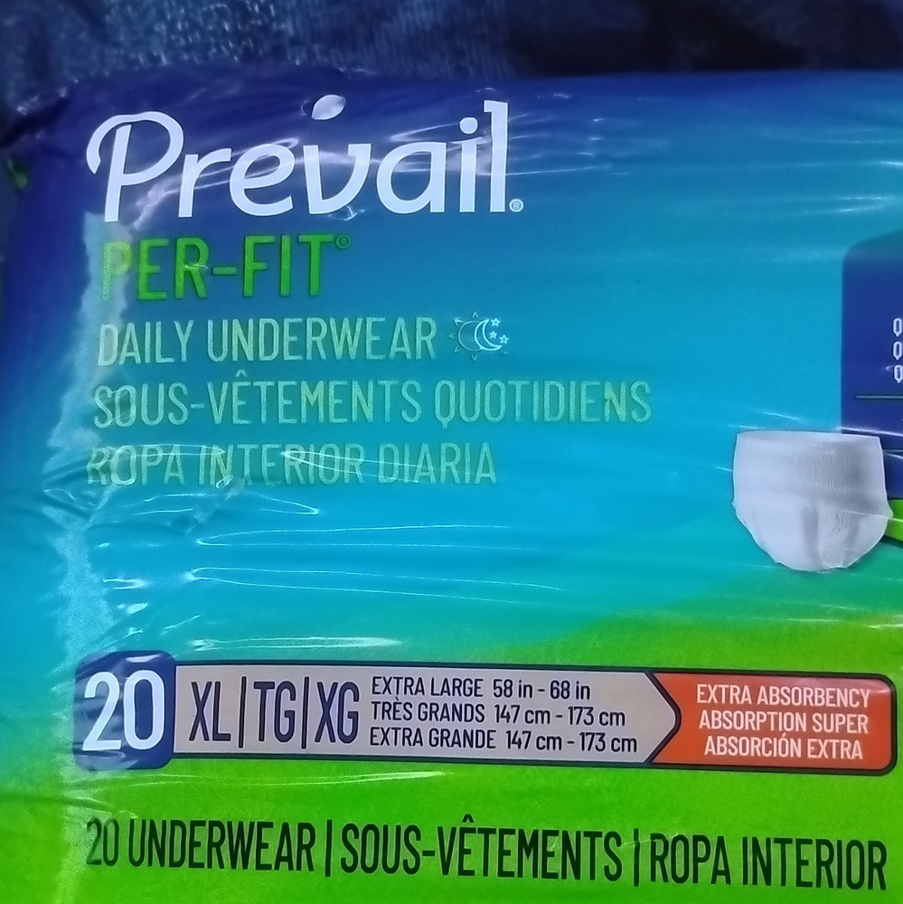 Prevail Per-Fit Daily Incontinence Pants Extra Absorbency XL 58-68 in 20 Ct