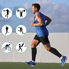 2x Calf Sleeves Leg Support Compression Socks Running Shin Splint Varicose Veins