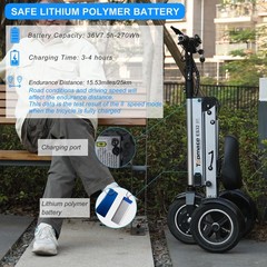 USED Topmate ES32 Electric Tricycle for Adult Foldable 3 Wheel Mobility Scooter