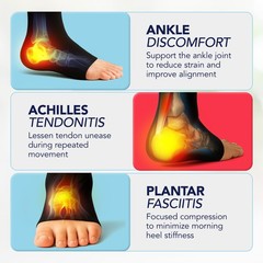 Dr. Arthritis Ankle Brace, Lightweight Foot Sleeve for X-Large, Black