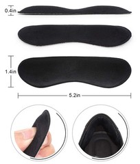 Dr. Foot’s Heel Grips Liner Insert for Shoes Too Big, Shoe Beige & Black