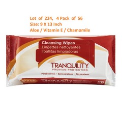 224 Pack Tranquility Personal Cleansing Wipe 9 x 13″, Premium washcloths #3101