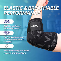 Elbow Sleeve Brace Wrap Adjustable Support Arm Arthritis Tendonitis Pain Relief