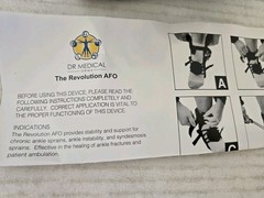 DRMS Dr Medical Revolution AFO Left Ankle Brace Medium AB0103-150L-02 FREE SHIP