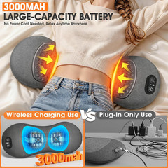3-In-1 Update Rechargeable Electric Lumbar Support Pillow,Triple Fusion Back Mas