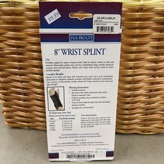 WRIST SPLINT Brace FLA ORTHOPEDICS 8″ Size Large Left New In Box Black